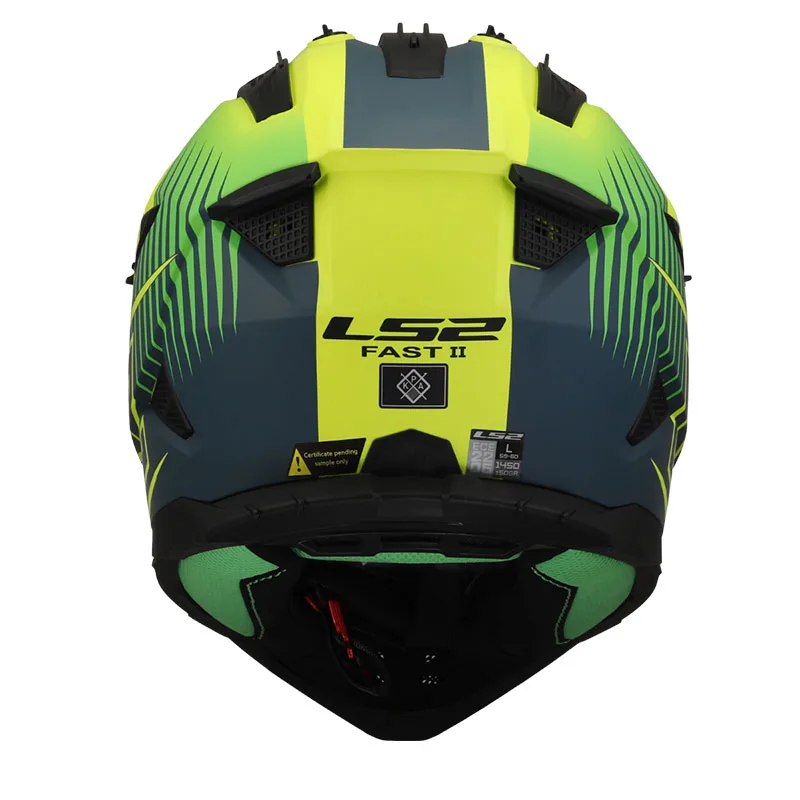 LS2 FAST 2 DUCK YEŞİL-NEON SARI KASK ürün görünümü 3
