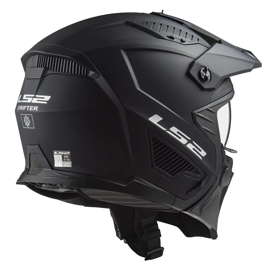 LS2 DRIFTER MAT SİYAH KASK ürün görünümü 10