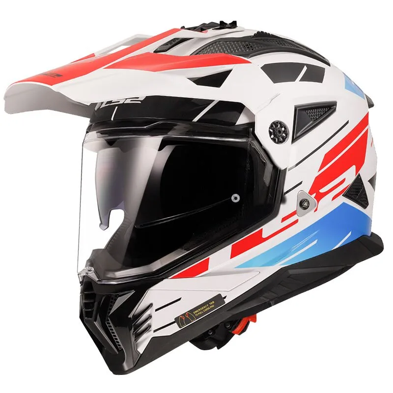 LS2 PIONEER 2 NAMIB BEYAZ-MAVİ-KIRMIZI KASK ürün görünümü 1